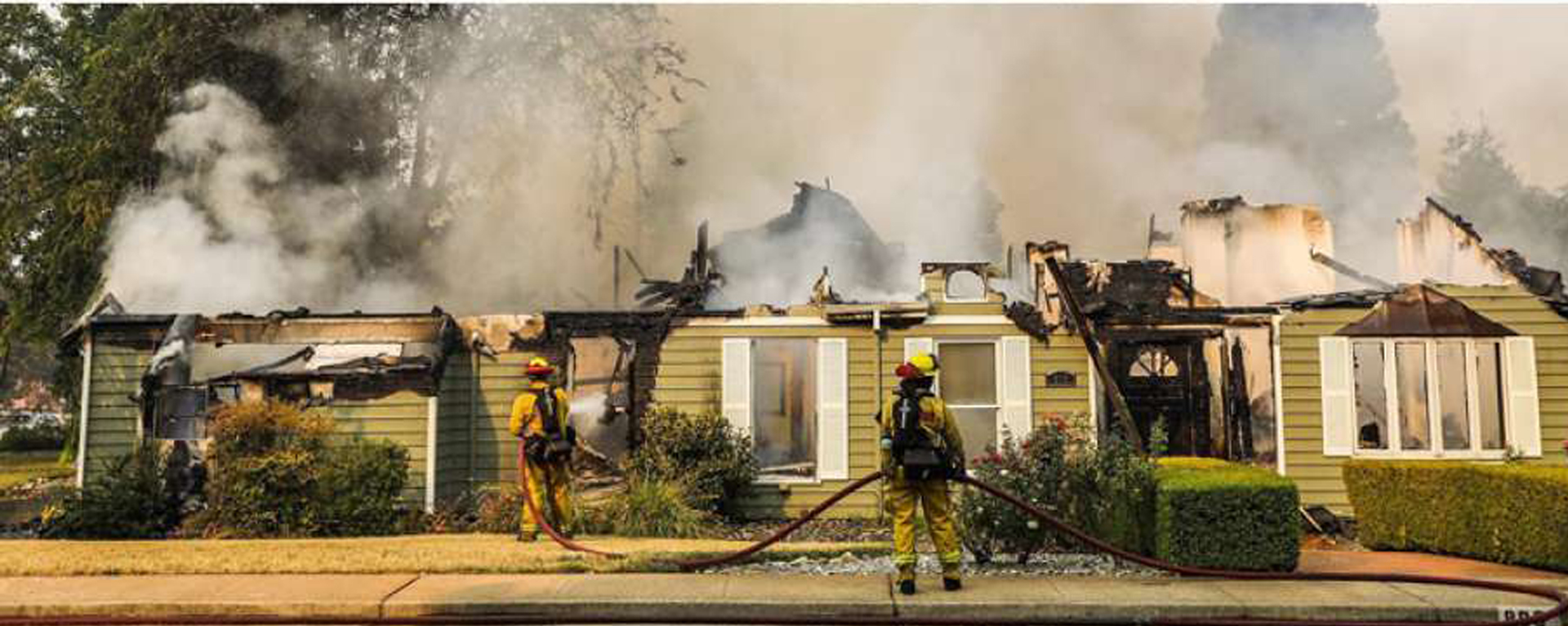 House with fire damage